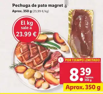 Lidl Pechuga de pato magret oferta