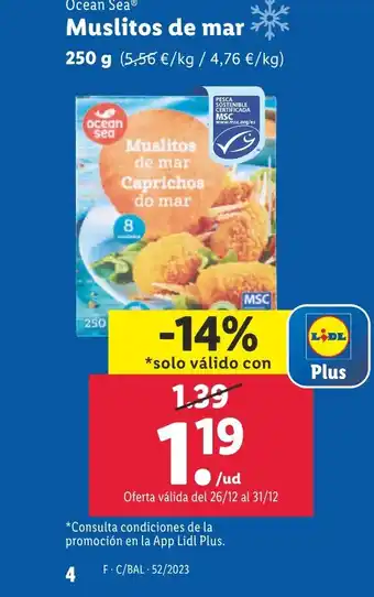 Lidl Muslitos de mar oferta