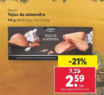 Lidl Tejas de almendra oferta