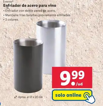 Lidl Enfriador de acero para vino oferta
