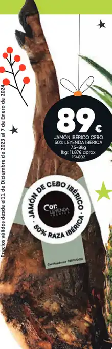 Family Cash JAMÓN IBÉRICO CEBO 50% LEYENDA IBÉRICA oferta