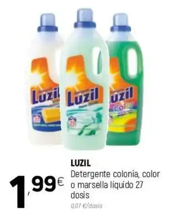 Coviran Luzil Detergente colonia, color o Marsella liquido 27 dosis oferta