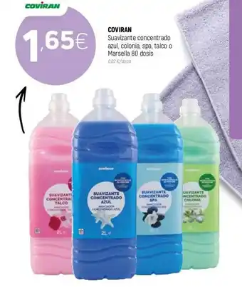 Coviran Coviran Suavizante concentrado azul, colonia, spa, talco o Marsella 80 dosis oferta