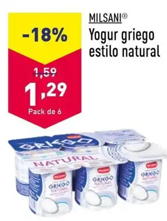 ALDI Yogur griego estilo natural oferta