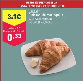 ALDI Croissant de mantequilla oferta