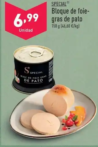 ALDI Bloque de foie gras de pato oferta