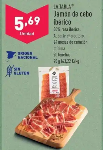 ALDI Jamón de cebo ibérico oferta