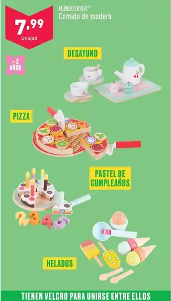 ALDI Comida de madera oferta