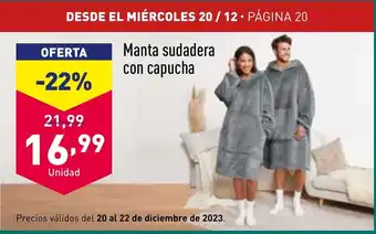 ALDI Manta sudadera con capucha oferta