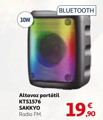 Alcampo Altavoz portátil KTS1576 SAKKYO Radio FM. oferta