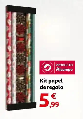 Alcampo Kit papel de regalo oferta