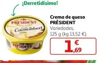 Alcampo Crema de queso PRÉSIDENT oferta
