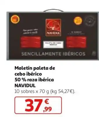 Alcampo Maletín paleta de cebo ibérico 50 % raza ibérica NAVIDUL oferta