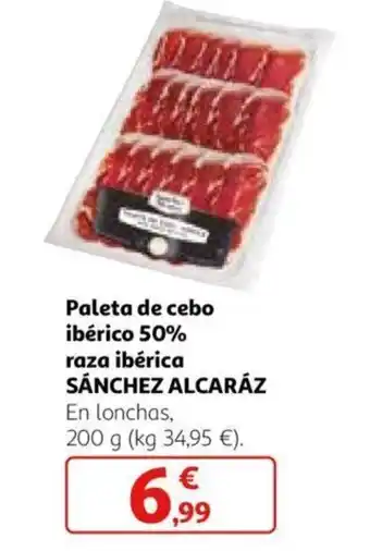 Alcampo Paleta de cebo ibérico 50% raza ibérica SÁNCHEZ ALCARÁZ oferta