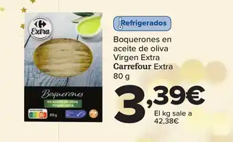 Carrefour Boquerones en aceite de oliva Virgen Extra Carrefour Extra 80 g oferta