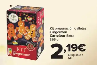Carrefour Kit preparación galletas Gingerman Carrefour Extra 365 g oferta