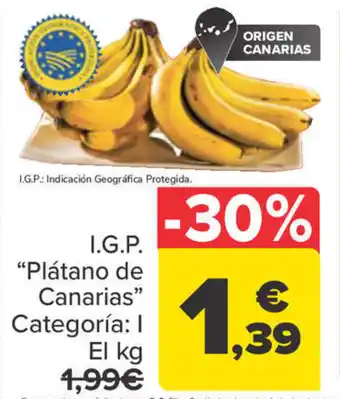 Carrefour I.G.P. "Plátano de Canarias" oferta