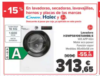 Carrefour Lavadora H3WPS6106TAMB6-S oferta