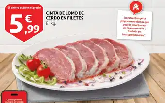 Alcampo CINTA DE LOMO DE CERDO EN FILETES oferta