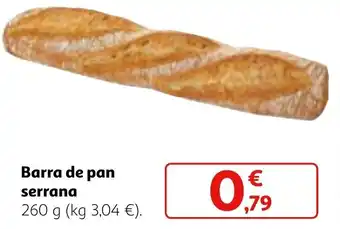 Alcampo Barra de pan serrana oferta