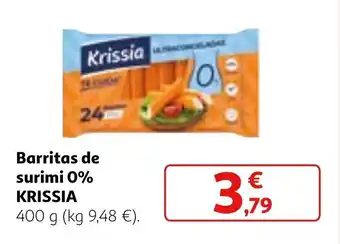 Alcampo Barritas de surimi 0% KRISSIA oferta