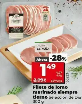 Dia Filetes de lomo marinado siempre tierno oferta