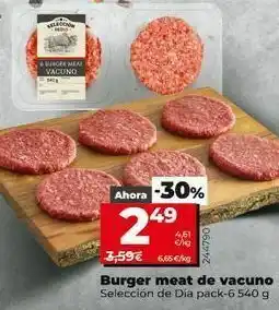 Dia Burguer meat de vacuno oferta