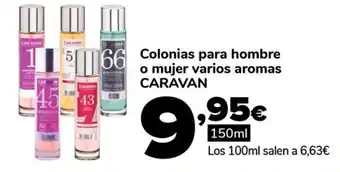 Supeco Colonias para hombre o mujer aromas CARAVAN oferta