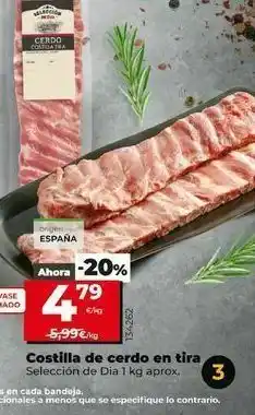 Costillas de cerdo dia