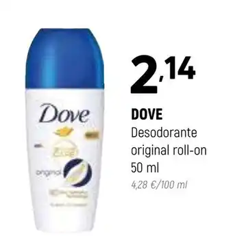 Coviran DOVE Desodorante original roll-on oferta