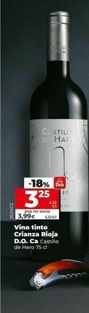 Dia Fresh Vino tinto castillo de haro oferta