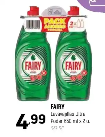 Coviran FAIRY Lavavajillas Ultra Poder 650 ml x 2 u. oferta