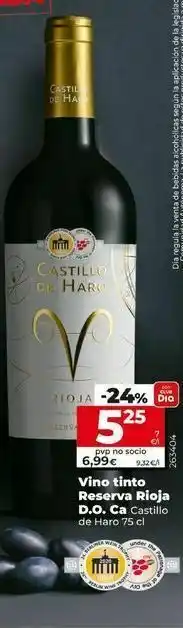 Dia Fresh Vino tinto castillo de haro oferta