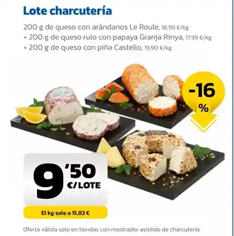 AhorraMas Lote charcutería oferta