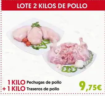 Hiper Usera 1 KILO Pechugas de pollo + 1 KILO Traseros de pollo oferta