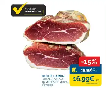 Cash Ecofamilia CENTRO JAMÓN GRAN RESERVA 15 MESES HEMBRA ESTIRPE oferta