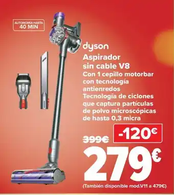 Carrefour Aspirador sin cable V8 oferta