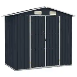 Brico Depôt Cobertizo de jardín acero galvanizado antracita 205x129x183 cm oferta