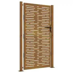 Brico Depôt Vidaxl puerta de jardín acero corten diseño cuadrado 105x205 cm oferta