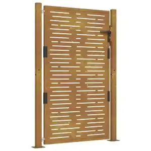 Brico Depôt Vidaxl puerta de jardín acero corten diseño cuadrado 105x155 cm oferta