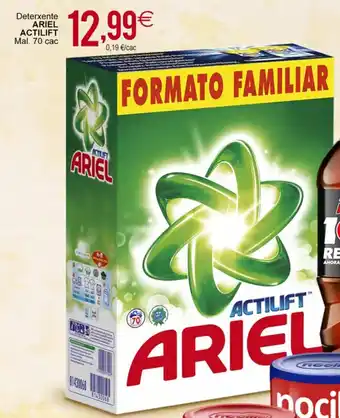 Plenus Supermercados Ariel Actilift Deterxente Mal. 70 cac oferta