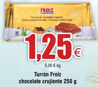 FROIZ Turrón Froiz chocolate crujiente 250 g oferta