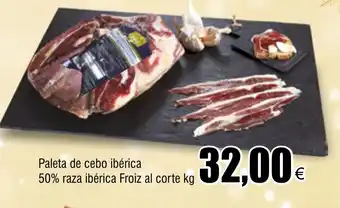 FROIZ Paleta de cebo ibérica 50% raza ibérica Froiz al corte kg oferta