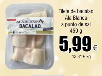 FROIZ Filete de bacalao Ala Blanca a punto de sal 450 g oferta