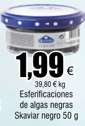 FROIZ Esferificaciones de algas negras Skaviar negro 50 g oferta