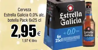 FROIZ Cerveza Estrella Galicia 0,0% alc. botella Pack 6x25 cl oferta