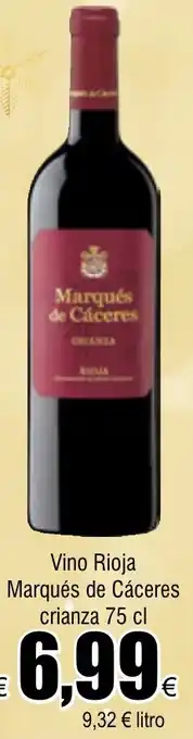 FROIZ Vino Rioja Marqués de Cáceres crianza 75 cl oferta