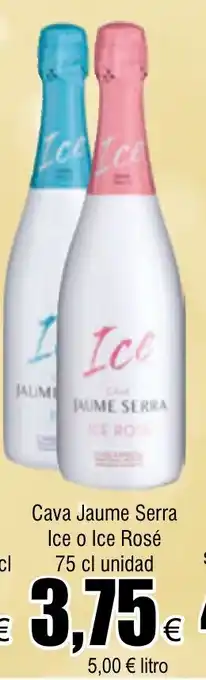 FROIZ Cava Jaume Serra Ice o Ice Rosé 75 cl unidad oferta