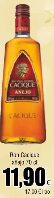 FROIZ Ron Cacique añejo 70 cl oferta