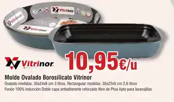 FROIZ Molde Ovalado Borosilicato Vitrinor oferta